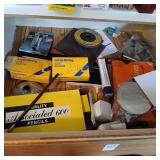 Drawer lot of misc, Rolling Rock Club pencils,