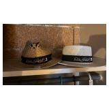 Two Dale Earnhardt Straw Hats