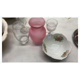 Glass Vases & Bowl