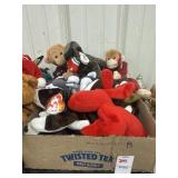 Lot of 14 dog and monkey beanie babies