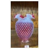Pink Hobnail Vase