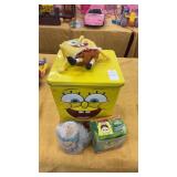 Lot of SpongeBob Mug, Plush, and Can