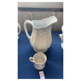 White Pitcher and Mug