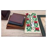 Slate and wooden Books