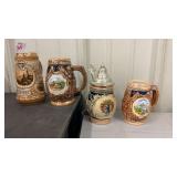 4 Miniature Sovereign Steins