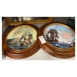 2 Hamilton Collector Plates & Steel Plaque