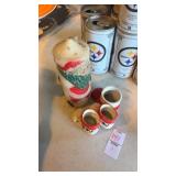 Vintage Christmas Boots and Candle