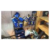 Metal Rack and Empty Bolt Cans