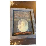 Vintage Coca Cola Framed Sign