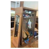 Metal Wardrobe Cabinet W Contents