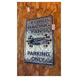 Ford Racing Fans Metal Sign