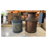 Vintage Metal Milk Can and Kerosene Can