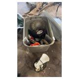 Tote of Glassware and Decor