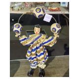 Vintage paper mache boy circus clown