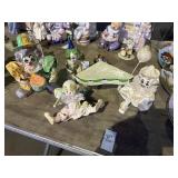 Lot of 4 vintage paper-mache folk art clown