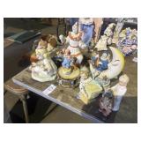 Lot of 9 ceramic clown figurines