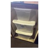 Lot of 3 Storage Totes