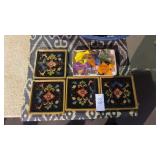 Glass Floral Coasters