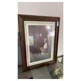 Sunflower Girl Print Framed