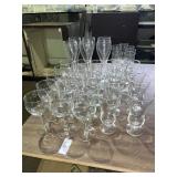 Large selection wine glasses & variety glassware