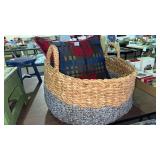 Woven Basket and Pillow