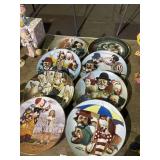 Lot of 8 collectible clown plates