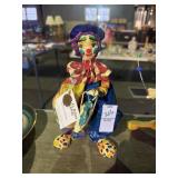 Paper mache clown on stick horse