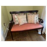 Vintage wooden settee- 45.5 x 20 x 36 inches