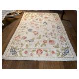 Floral hand hooked area rug -47 x 71