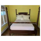 Vintage wooden four poster bedframe -full size