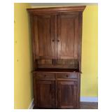 Antique wooden stepback cupboard or hutch 44 X 13