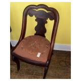 Antique American Empire-style flame mahogany side