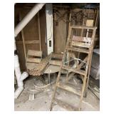 Wooden Ladder, table & variety