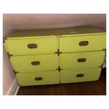Vintage lime green chest of drawers 48 X 19 X