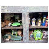 2 shelf lots of gardening supplies
