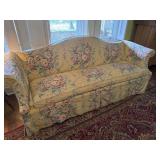 Vintage yellow floral sofa