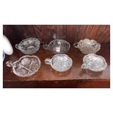 Lot of Cut Glass Nut Bowls