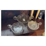 Lot of Cut Glass Nut Dishes