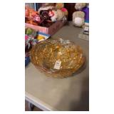 marigold carnival glass bowl