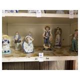 Shelf lot of 7 collectible figurines