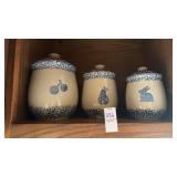 Stoneware Canister Jar Set