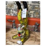 Vintage hand-blown art glass clown figurine