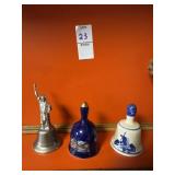 Lot of 3 collectible bells - oriental,