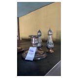 Candle Holder and Salt and Pepper Shakers