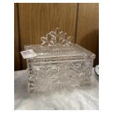 Glass snowflake candy dish