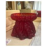 Viking Art Glass Red (Amberina) Flame / Tree