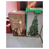 Angel candle lamp & musical Christmas tree in