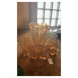 Amber Gold Pitcher Set