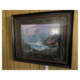 Framed "Sunset Fog" scene signed Michael