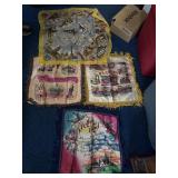 Vintage souvenir scarves